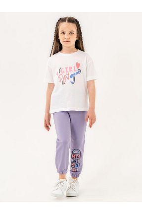 ست بالاتنه و پائین تنه بنفش بچه گانه بافتنی Mışıl Kids - کد 829382222