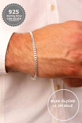 دستبند نقره مردانه 925 عیار CAN SİLVER - کد 256824862