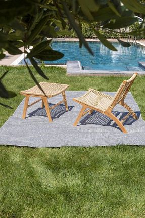 فرش طوسی قابل شستشو Koza Halı - کد 322955447
