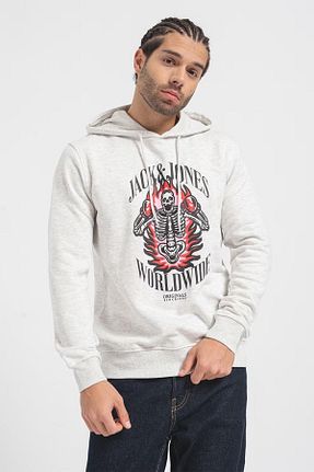سوئیشرت سفید مردانه چاپی Jack & Jones - کد 789826517