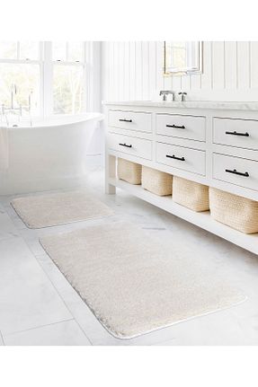 پادری حمام بژ پلی استر Koza Home - کد 455333844