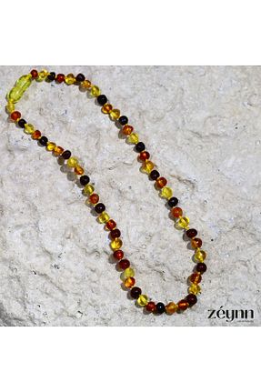 گردنبند جواهر بژ بچه گانه سنگ طبیعی Zéynn Per La Felìcìtà - کد 869363275