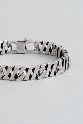 دستبند استیل (فولاد) متالیک مردانه استیل (فولاد) So Chic - کد 868534735