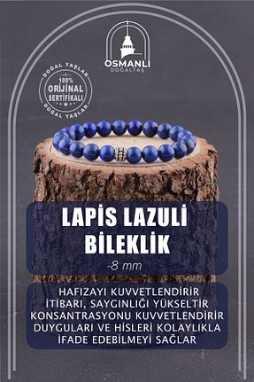 دستبند جواهر آبی زنانه سنگ طبیعی OSMANLI DOĞAL TAŞ - کد 114204054