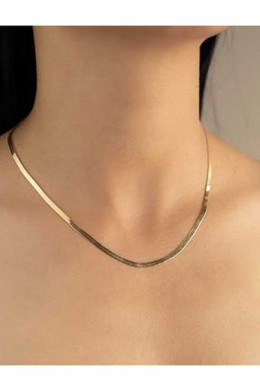 گردنبند استیل ( فولاد ) طلائی زنانه استیل (فولاد) feyza collection - کد 868539243