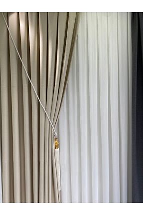پرده زمینه طوسی کتان beatiful - کد 868536714