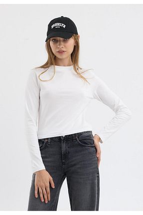 بادی سفید زنانه یقه دوچرخه Butik - کد 868559327
