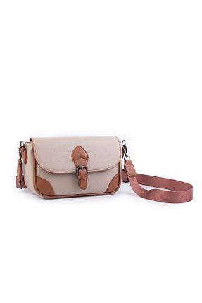 کیف پستچی بژ زنانه چرم مصنوعی Nas Bag - کد 820124494