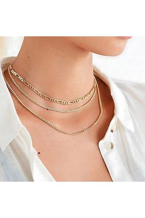 گردنبند جواهر طلائی زنانه روکش طلا Pure Charm - کد 868587875
