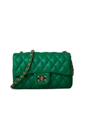 کیف پستچی سبز زنانه چرم مصنوعی Nas Bag - کد 757275340