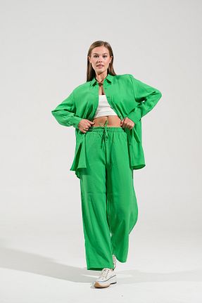 ست بالاتنه و پائین تنه سبز زنانه بافتنی thepery - کد 868581920