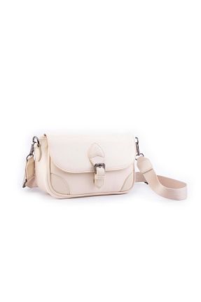 کیف پستچی بژ زنانه چرم مصنوعی Nas Bag - کد 820100989