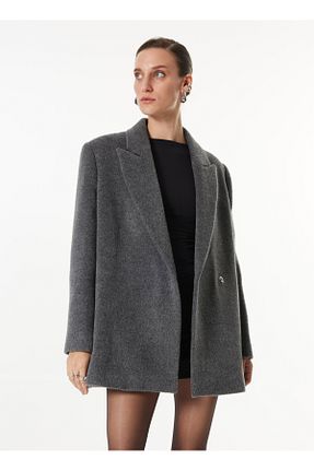 پالتو پشمی طوسی زنانه رگولار FABRIKA COMFORT - کد 868587134