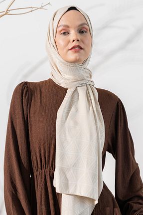 شال بژ زنانه پلی استر JAWEL - کد 868592257
