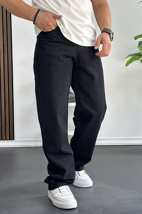 شلوار جین مشکی مردانه پاچه ساده Edwox - کد 855732842