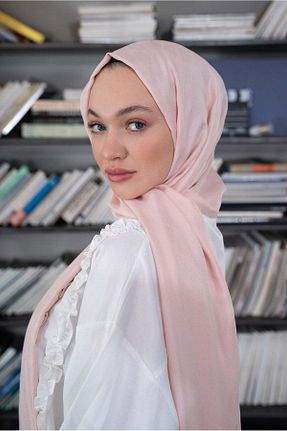 شال صورتی زنانه ابریشم A/F fezah prive - کد 868638057