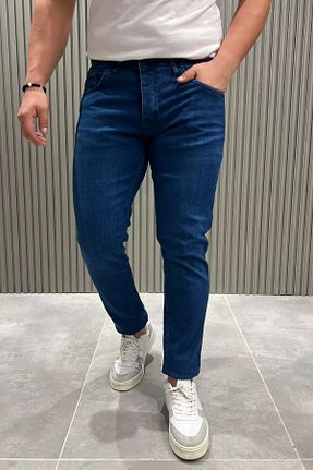 شلوار جین آبی مردانه پاچه تنگ MİSHAR İTALİA - کد 868628238