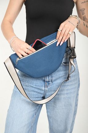 کیف کمری سرمه ای زنانه پارچه ای My free bag - کد 868640386