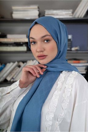 شال سرمه ای زنانه ابریشم A/F fezah prive - کد 868638541