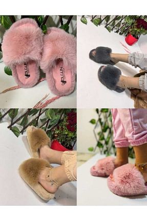 دمپائی خانگی رنگی زنانه مخملی olgun slipper - کد 869244317