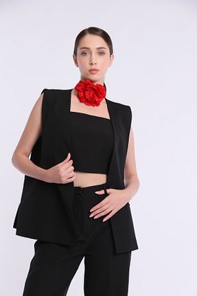 ست بالاتنه و پائین تنه مشکی زنانه بافتنی Yake - کد 869244021