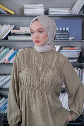 شال بژ زنانه ابریشم A/F fezah prive - کد 868638559
