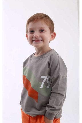 سوئیشرت طوسی بچه گانه چاپی BOBBY JR KİDSWEAR - کد 869267606