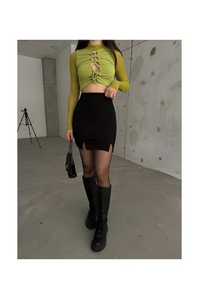 دامن مشکی زنانه لیکرا Butik - کد 868659993