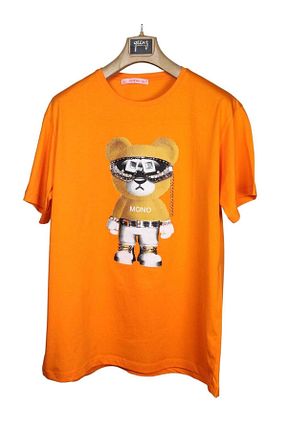 تیشرت نارنجی زنانه اورسایز viptasarımtshirt - کد 645330183