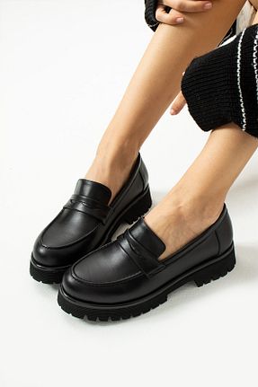 کفش کژوال مشکی زنانه چرم لاکی Lion shoes - کد 868689300