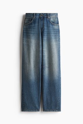 شلوار جین آبی زنانه پاچه گشاد H&M - کد 868753787