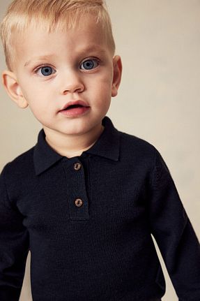 ست بالاتنه و پائین تنه سرمه ای بچه گانه H&M - کد 869353183
