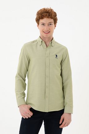 پیراهن خاکی مردانه یقه پیراهنی U.S. Polo Assn. - کد 859920632