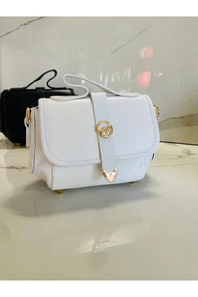 کیف دوشی سفید زنانه چرم مصنوعی Butik - کد 868869471