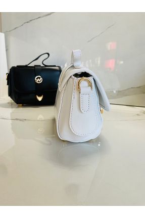 کیف دوشی سفید زنانه چرم مصنوعی Butik - کد 868869471