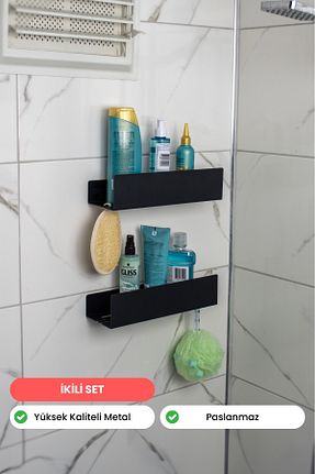 نظم دهنده حمام مشکی فلزی Morimora - کد 868889248