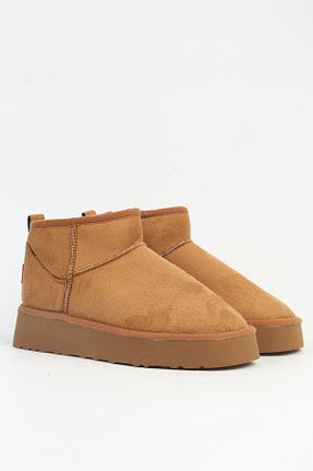 بوت / نیم بوت قهوه ای زنانه پاشنه تخت Benetton - کد 868900365