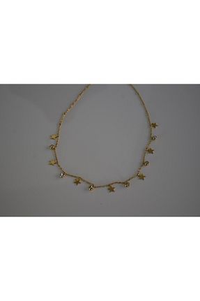گردنبند استیل ( فولاد ) طلائی زنانه استیل (فولاد) stainless steel - کد 868917483