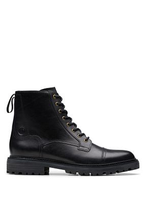 بوت / نیم بوت مشکی مردانه پاشنه تخت CLARKS - کد 868913020