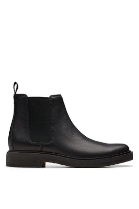 بوت / نیم بوت مشکی مردانه پاشنه تخت CLARKS - کد 868913022