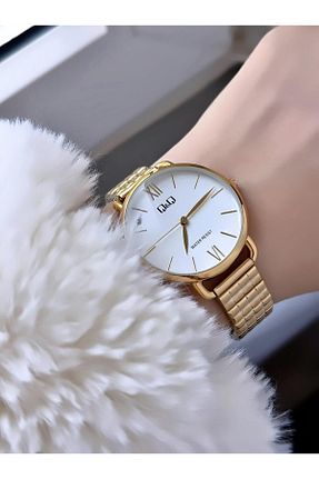 ساعت مچی طلائی زنانه 26-30 میلی متر Q&Q - کد 868927270