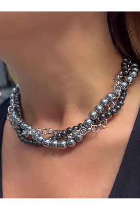 گردنبند جواهر طوسی زنانه Kutcha Accessories - کد 868943213