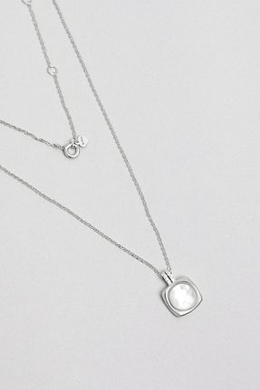 گردنبند نقره سفید زنانه 925 عیار So Chic - کد 868943794