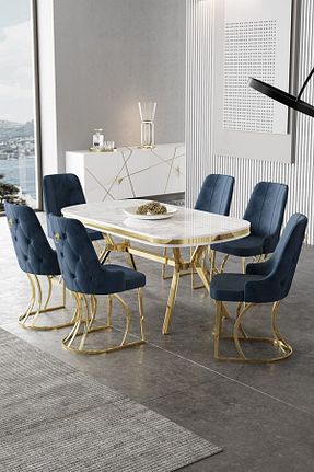 ست میز آشپزخانه طلائی MDF Canisa - کد 869558823