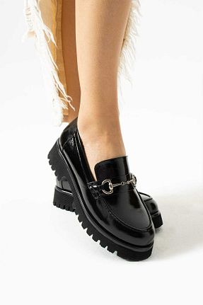 کفش کژوال مشکی زنانه چرم خالص Lion shoes - کد 868934340