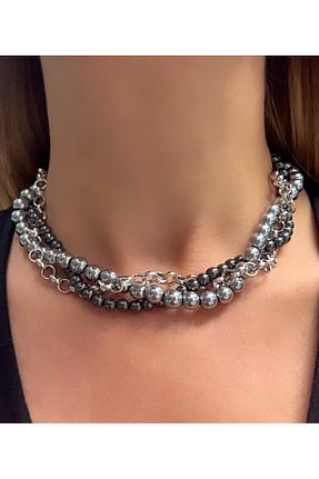 گردنبند جواهر طوسی زنانه Kutcha Accessories - کد 868943213