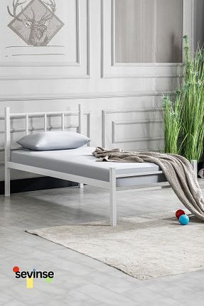 چارچوب تخت سفید فلزی Sevinse Home - کد 868967091