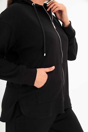 ست گرمکن سایز بزرگ مشکی زنانه پنبه ای Esina - کد 868978892
