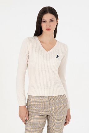 پلیور بژ زنانه ساده U.S. Polo Assn. - کد 868982550