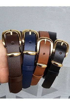 کمربند مشکی زنانه چرم خالص Kemerix - کد 868982778